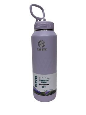 Takeya Cool Lilac Diamond Triple Insulated 40oz Sport Water Bottle W/ Flip Straw
